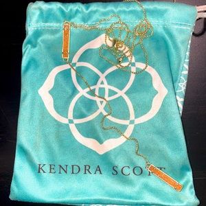 Kendra Scott sand druzy necklace. Adjustable.